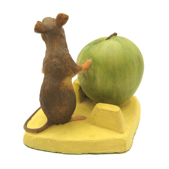Coalport Fine Art Figurines Mouse with Apple on Cheese Hand Painted England Rare - Picture 6 of 10